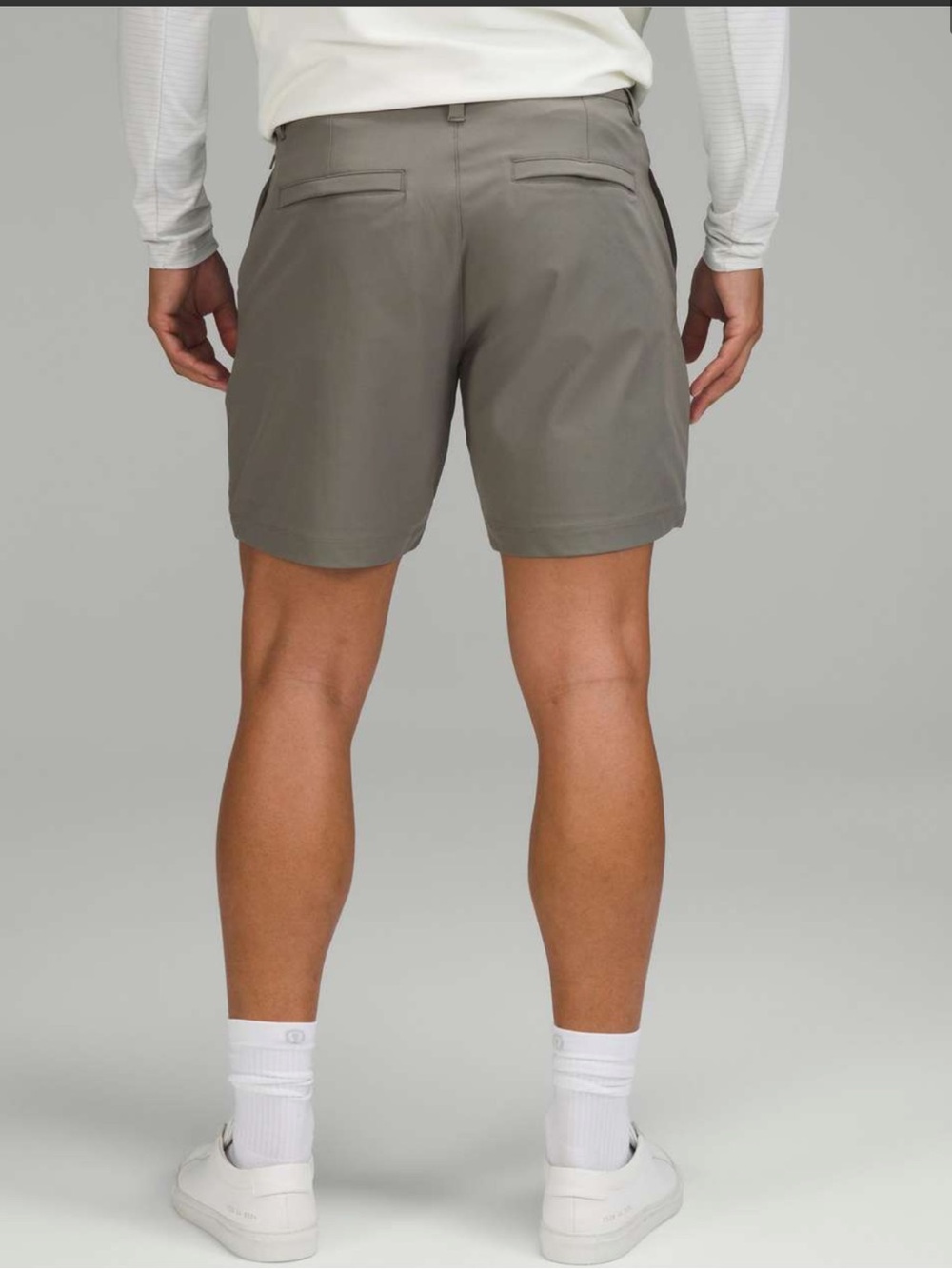 Lululemon Commission Classic-Fit Shorts Size 31 Gray Sage Warpstreme - Picture 2 of 10